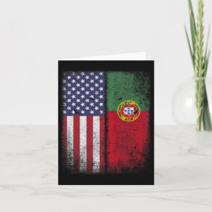 Portugiesische amerikanische Flagge Portugal USA F Karte