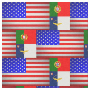 Portugiesische amerikanische Flaggen Stoff