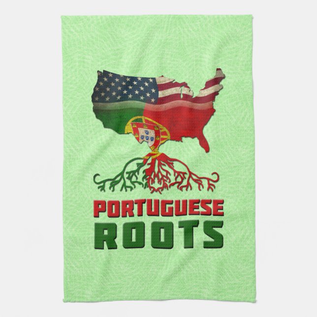Portugiesische amerikanische Roots Teetücher Küchentuch (Vertikal)