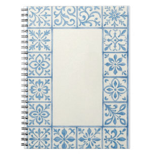 Portugiesische Azulejo-Fliese blau stationäres Des Notizblock