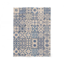 Portugiesische Azulejo-Fliesen-Plüschdecke – Cozy 