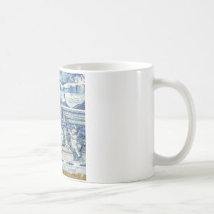 Portugiesische blau-weiße Wandfliesen mit Engeln Kaffeetasse