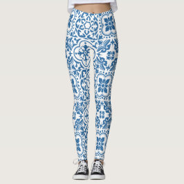Portugiesische blaue Fliesen 2 Leggings