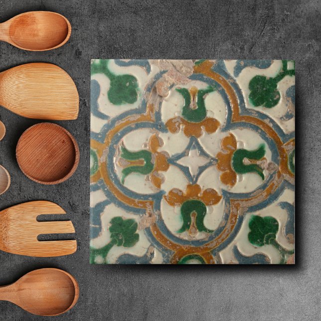 Portugiesische Blume Azulejos Fliese (Mediterranean Portuguese flower azulejos tiles)