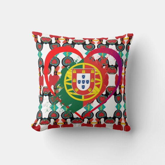 Portugiesische Designs werfen Kissen (Vorderseite)