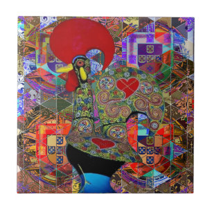 Portugiesische Designs Wood Wall Art Fliese