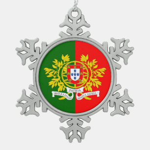 Portugiesische Entwürfe  Schneeflocken Zinn-Ornament
