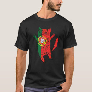 Portugiesische Fahne Happy Cat Portugal T-Shirt