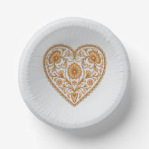 Portugiesische Filigran-Herz-Papierplatte – Elegan