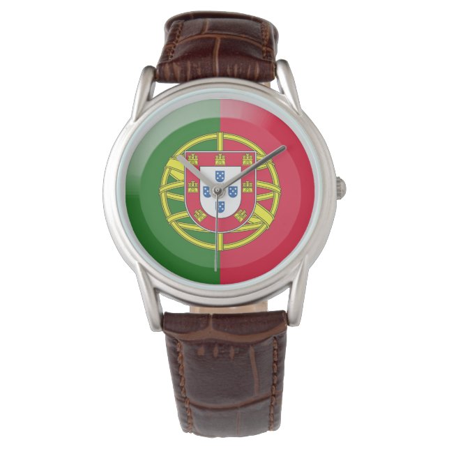 Portugiesische Flagge Armbanduhr (Vorderseite)