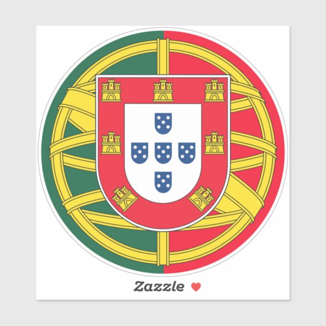 Portugiesische Flagge Aufkleber (Blatt)