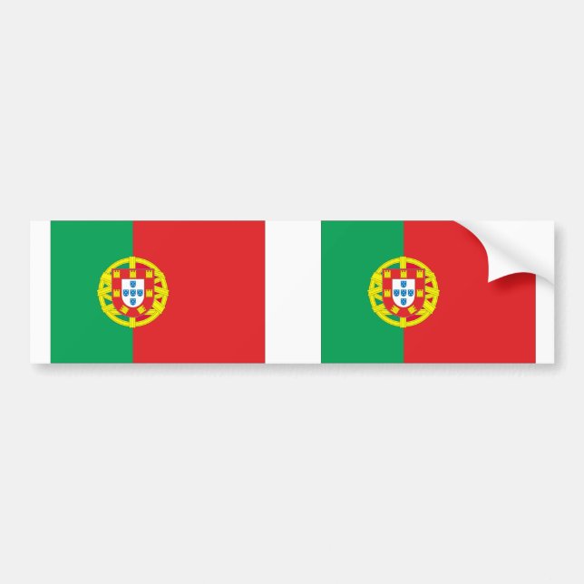 portugiesische Flagge Autoaufkleber (Vorne)