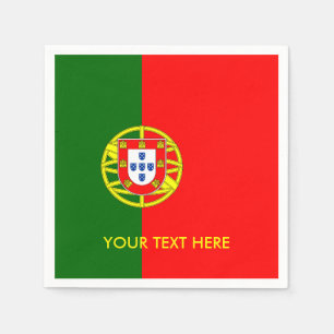 Portugiesische Flagge der kundenspezifischen Serviette