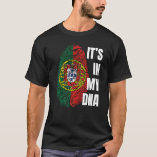 Portugiesische Flagge Dna Fingerprint Portugal T-Shirt