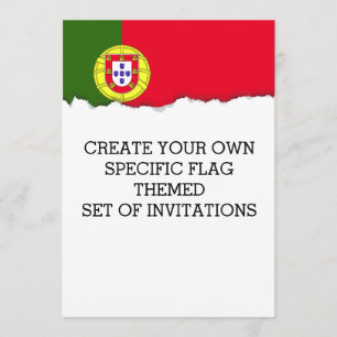 Portugiesische Flagge Einladung