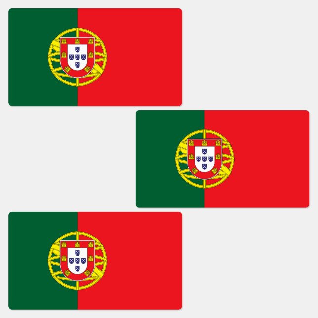 portugiesische Flagge Etiketten (Gruppe)