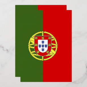 Portugiesische Flagge Folieneinladung