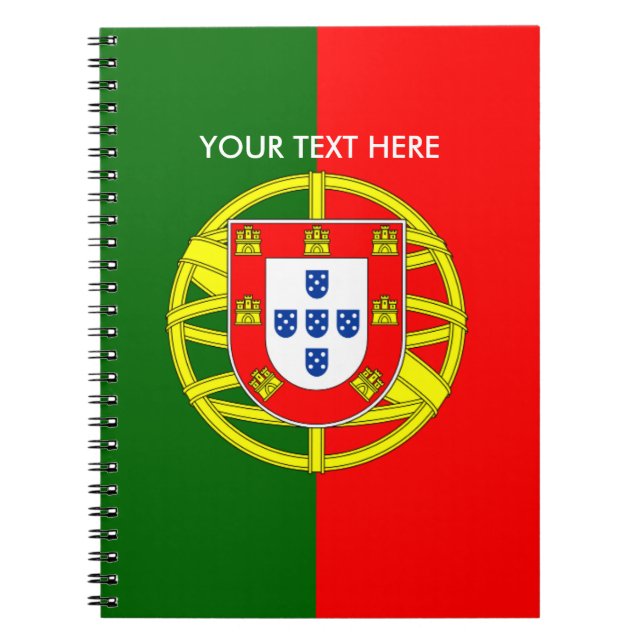Portugiesische Flagge für ein Wendelheft Notizblock (Vorderseite)