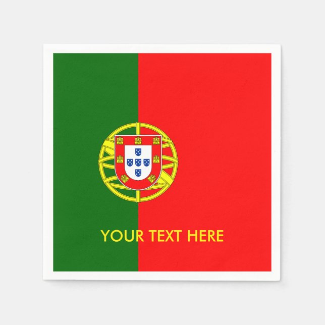 Portugiesische Flagge für Party-Servietten Serviette (Vorderseite)