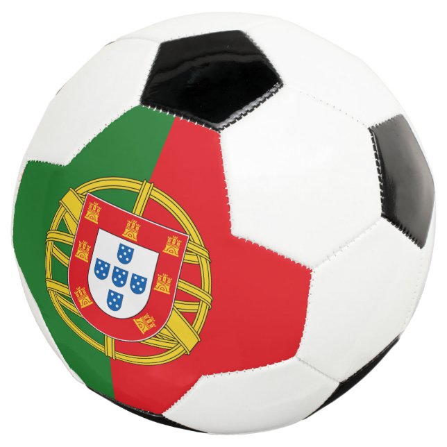portugiesische Flagge Fußball (Dreiviertel)