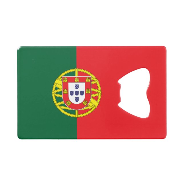 portugiesische Flagge Geldbeutel Flaschenöffner (Vorderseite (Horizontal))