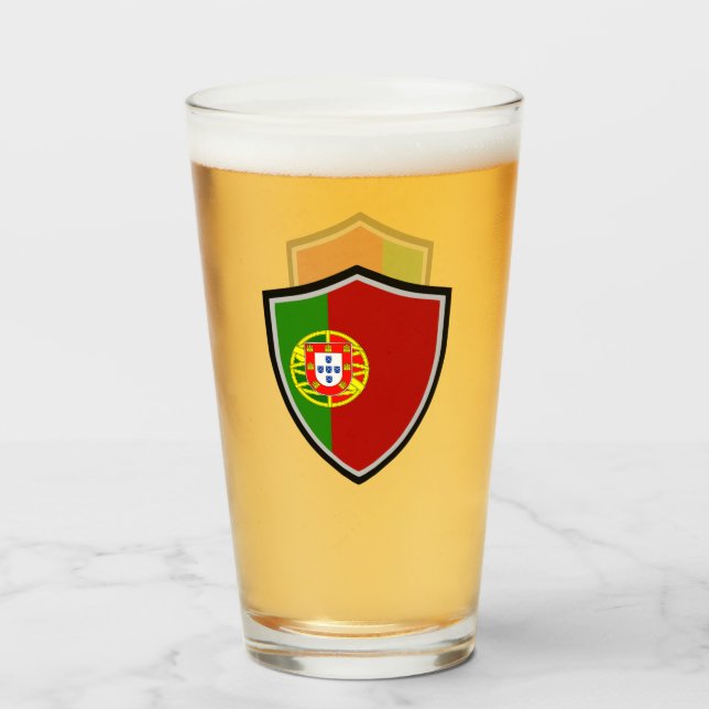 Portugiesische Flagge Glas (Rückseite (gefüllt))