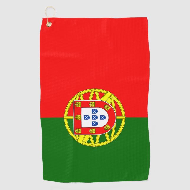Portugiesische Flagge Golfhandtuch (Vorderseite)