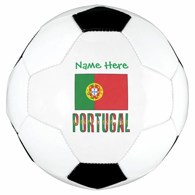 Portugiesische Flagge Grüne Persönlichkeit Fußball (Vorderseite)