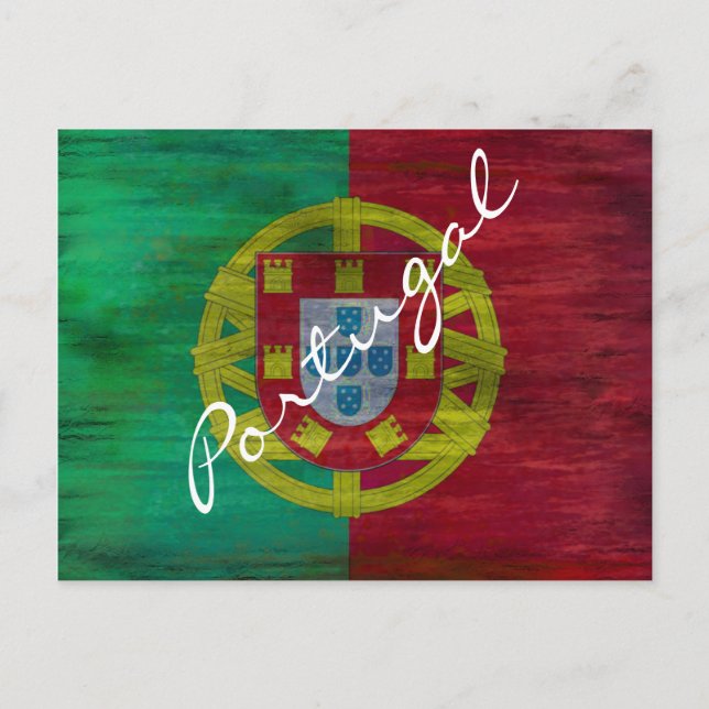 Portugiesische Flagge in Not Postkarte (Vorderseite)
