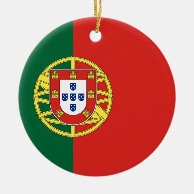 Portugiesische Flagge Keramik Ornament (Vorne)