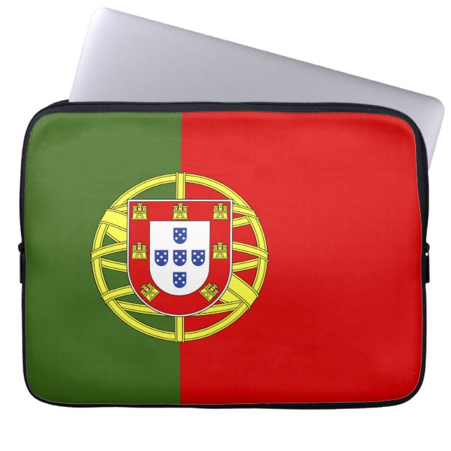 Portugiesische Flagge Laptopschutzhülle (Vorderseite)