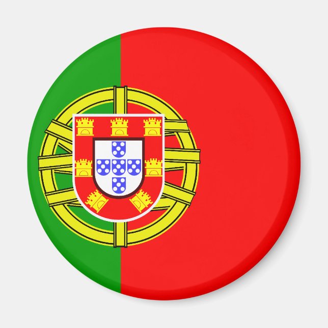 portugiesische Flagge Magnet (Vorne)