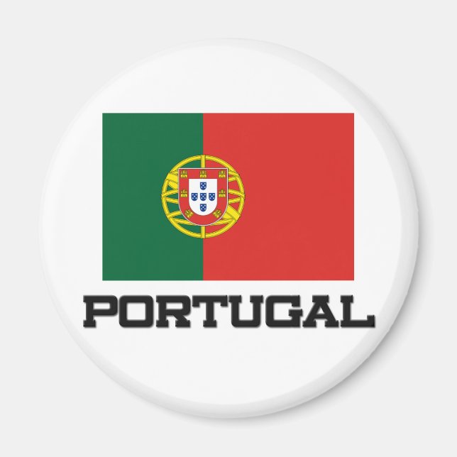 portugiesische Flagge Magnet (Vorne)