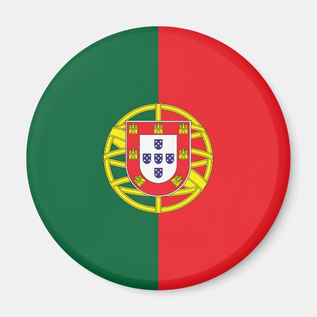 portugiesische Flagge Magnet (Vorne)