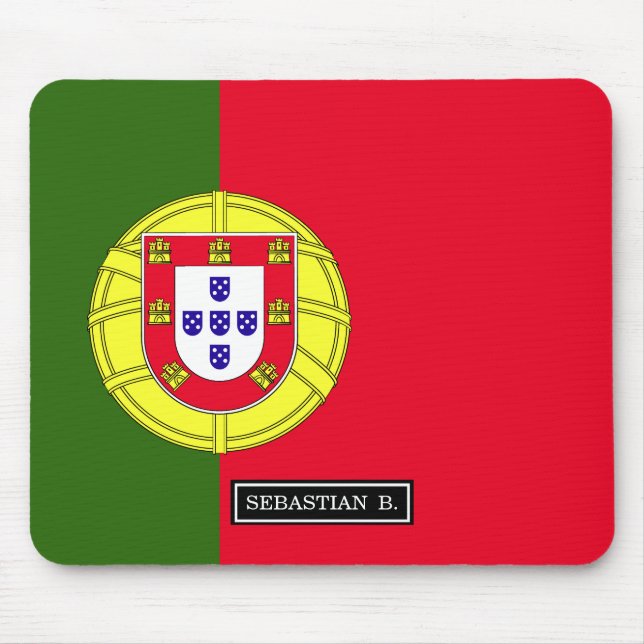 portugiesische Flagge Mousepad (Vorne)