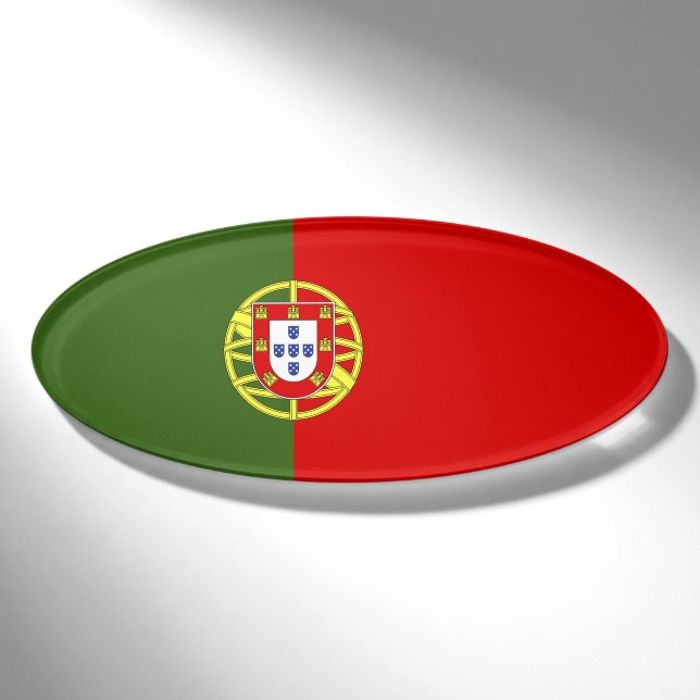 Portugiesische Flagge Namenschild (Vorderseite)