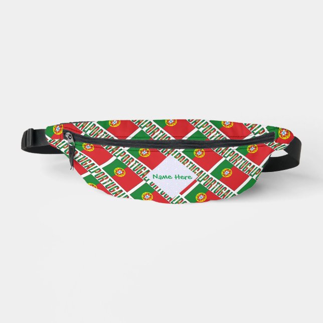 Portugiesische Flagge - Personalisiert Bauchtasche (Vorderseite)