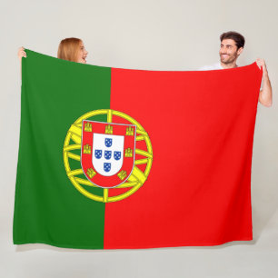 Portugiesische Flagge (Portugal) Fleecedecke