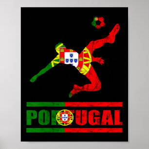 Portugiesische Flagge Portugal Fußball Portugiesis Poster