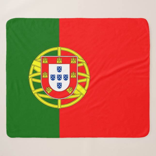 Portugiesische Flagge (Portugal) Sherpadecke (Vorderseite (Horizontal))