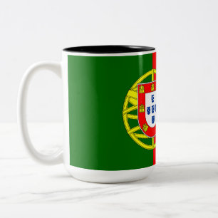 Portugiesische Flagge (Portugal) Zweifarbige Tasse