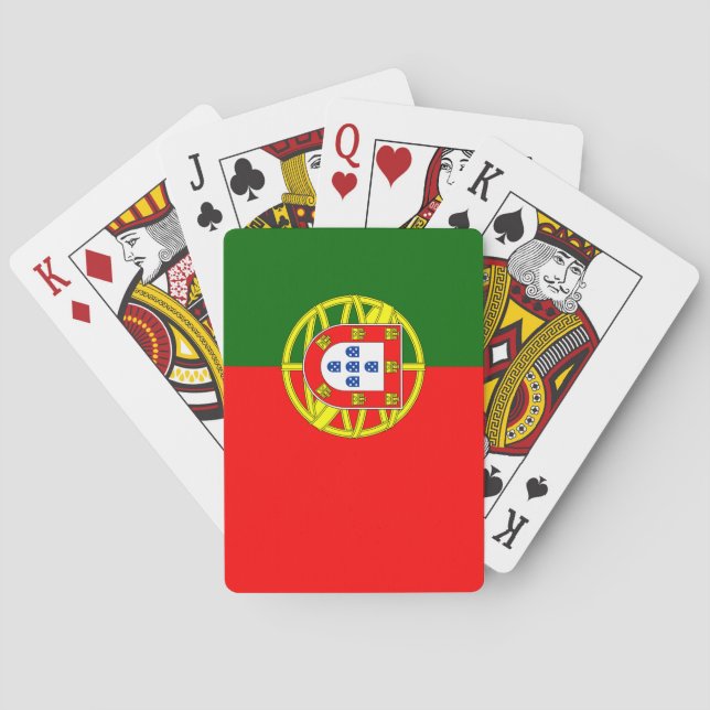 (Portugiesische) Flagge Portugals Spielkarten (Rückseite)