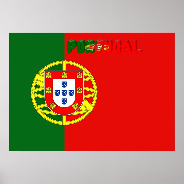 Portugiesische Flagge Poster (Vorne)