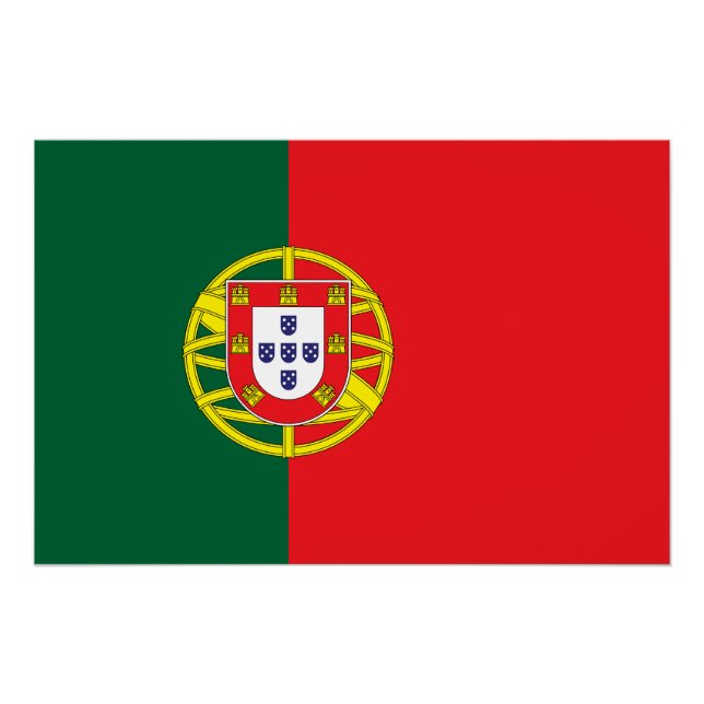 portugiesische Flagge Poster (Vorderseite)