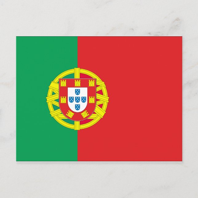 portugiesische Flagge Postkarte (Vorderseite)