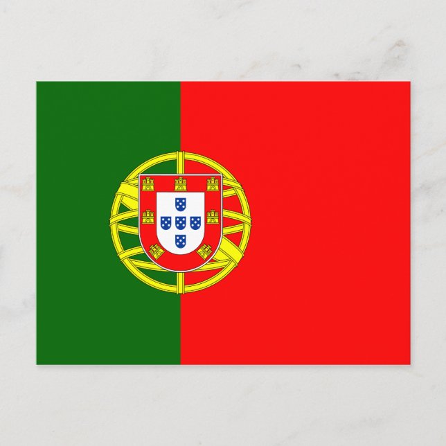Portugiesische Flagge Postkarte (Vorderseite)