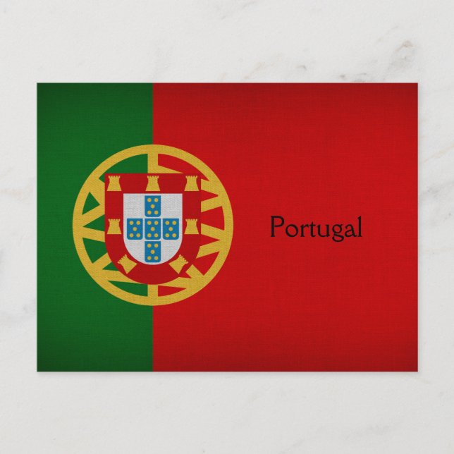 portugiesische Flagge Postkarte (Vorderseite)