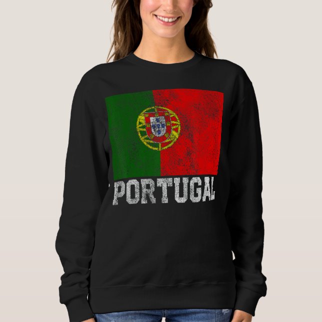 Portugiesische Flagge Pride Roots Country Famile Sweatshirt (Vorderseite)