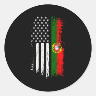 Portugiesische Flagge Prix Portugal USA Srt Runder Aufkleber