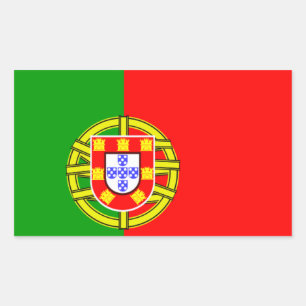 Portugiesische Flagge Rechteckiger Aufkleber